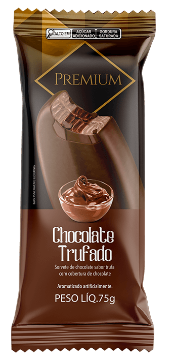 picolé chocolate trufado